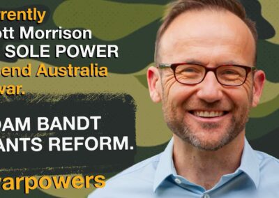 Adam Bandt on war powers reform