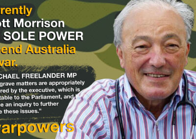 Mike Freelander on war powers reform