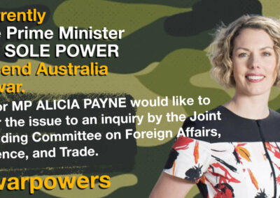 Alicia Payne on war powers reform