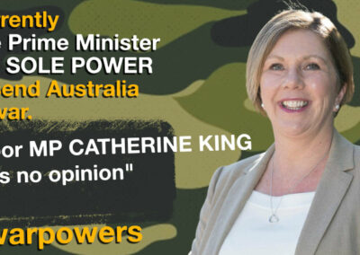 Catherine King on war powers reform
