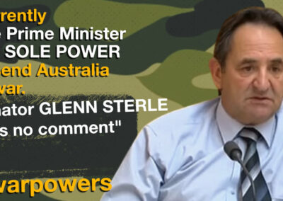 Glenn Sterle on war powers reform