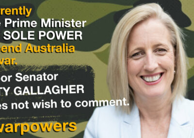Katy Gallagher on war powers reform