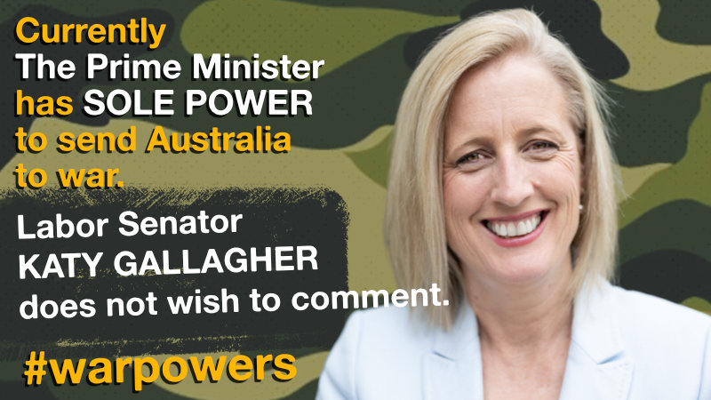 Katy Gallagher on War Powers reform