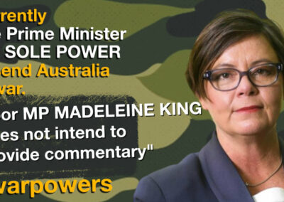 Madeleine King on war powers reform