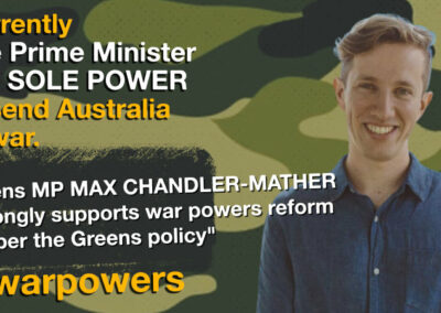 Max Chandler-Mather on war powers reform