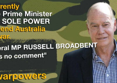 Russell Broadbent on war powers reform