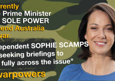 Sophie Scamps on war powers reform