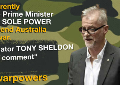 Tony Sheldon on war powers reform