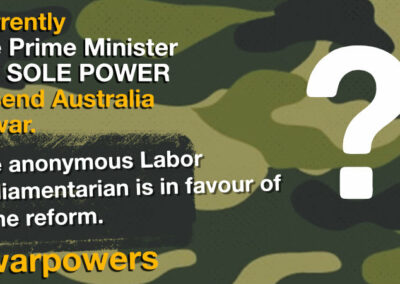 The ‘Unknown Pollie’ on war powers reform
