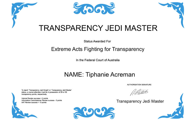 Transparency Jedi Master