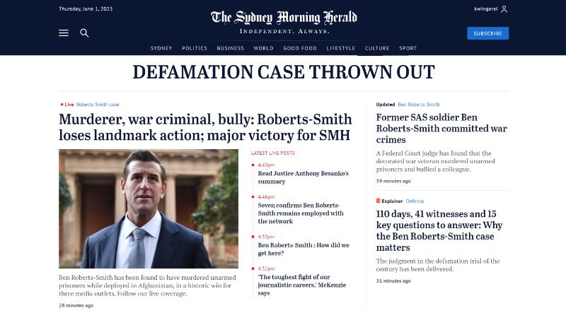 Ben Roberts-Smith case