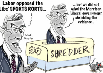 Shredders and dustpans. Mark Dreyfus’ desperate sweep on taxpayers