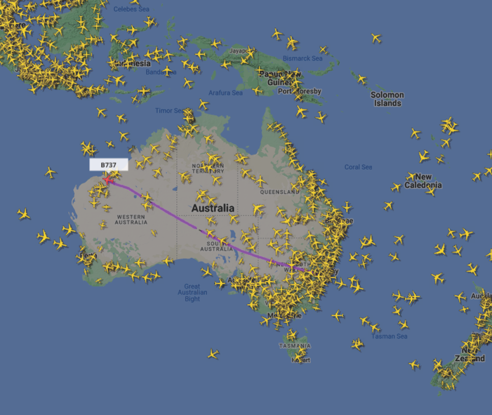 Karratha flight tracker