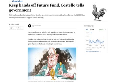 Hands off the Future Fund, says Costello. Sorry … why?