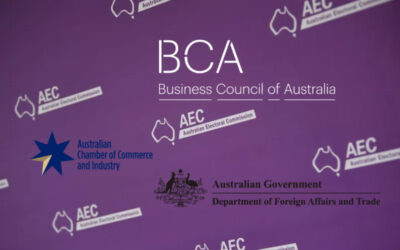 A tangled web of donations and grants. Business’ top lobby, DFAT and the AEC