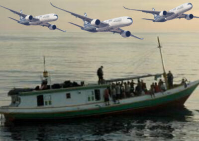 Australia’s Border Farce. Stops a boat, ignores the planeloads, targets the 0.05%