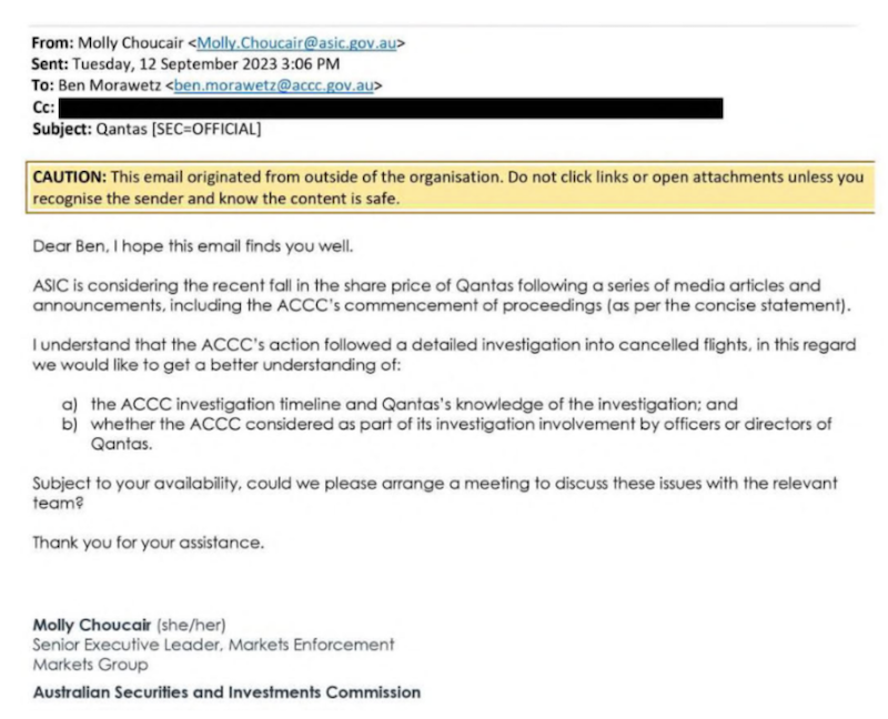 Qantas, FOI 