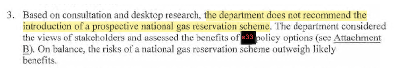 DISR’s Recommendation (Source: FOI)