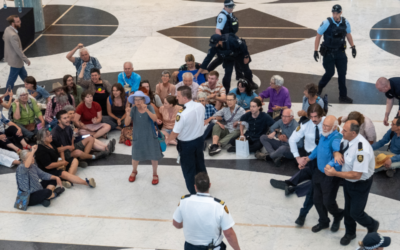 Climate protesters arrested outside Parliament, banned from the grounds