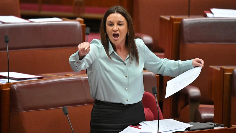 A furious Jacqui Lambie