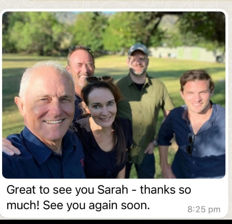 Malcolm Turnbull with BHP executive Sarah Bailey - Manager Approvals, Land, Access, Heritage & Environment