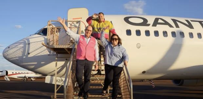 Peter Dutton can expect staunch support in Dickson from billionaire Gina Rinehart (right). Image: X. 