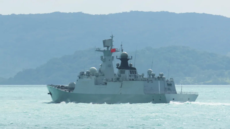 Chinese navy ship in the tasman
