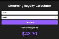 Spotify royalty calculator