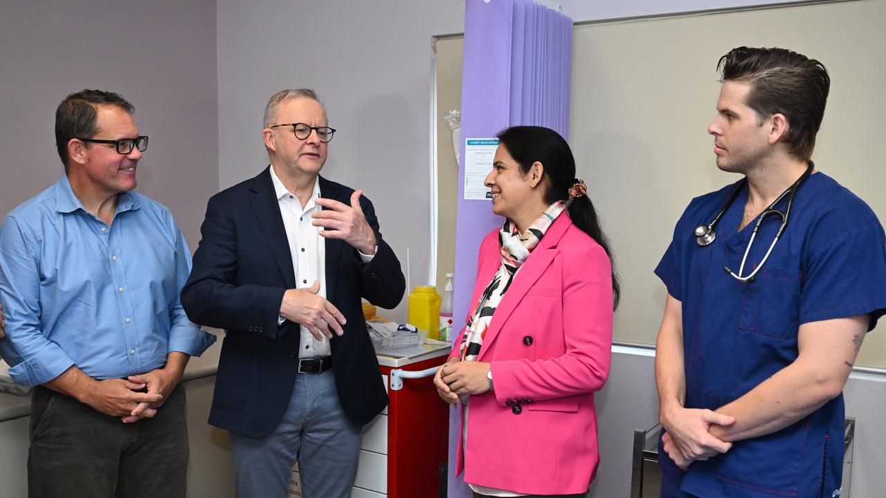 Prime Minister Anthony Albanese visits an urgent care clinic