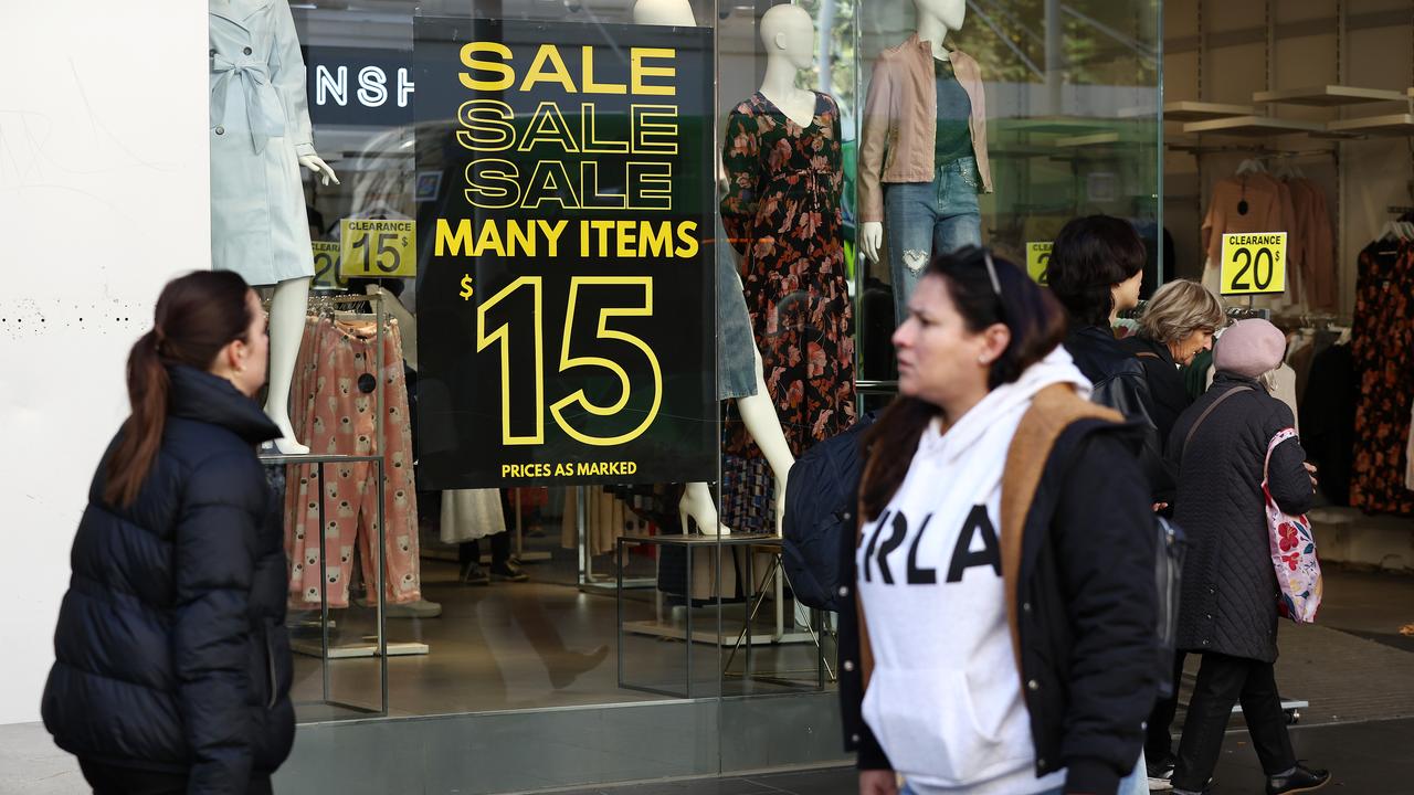 Shoppers in Melbourne.