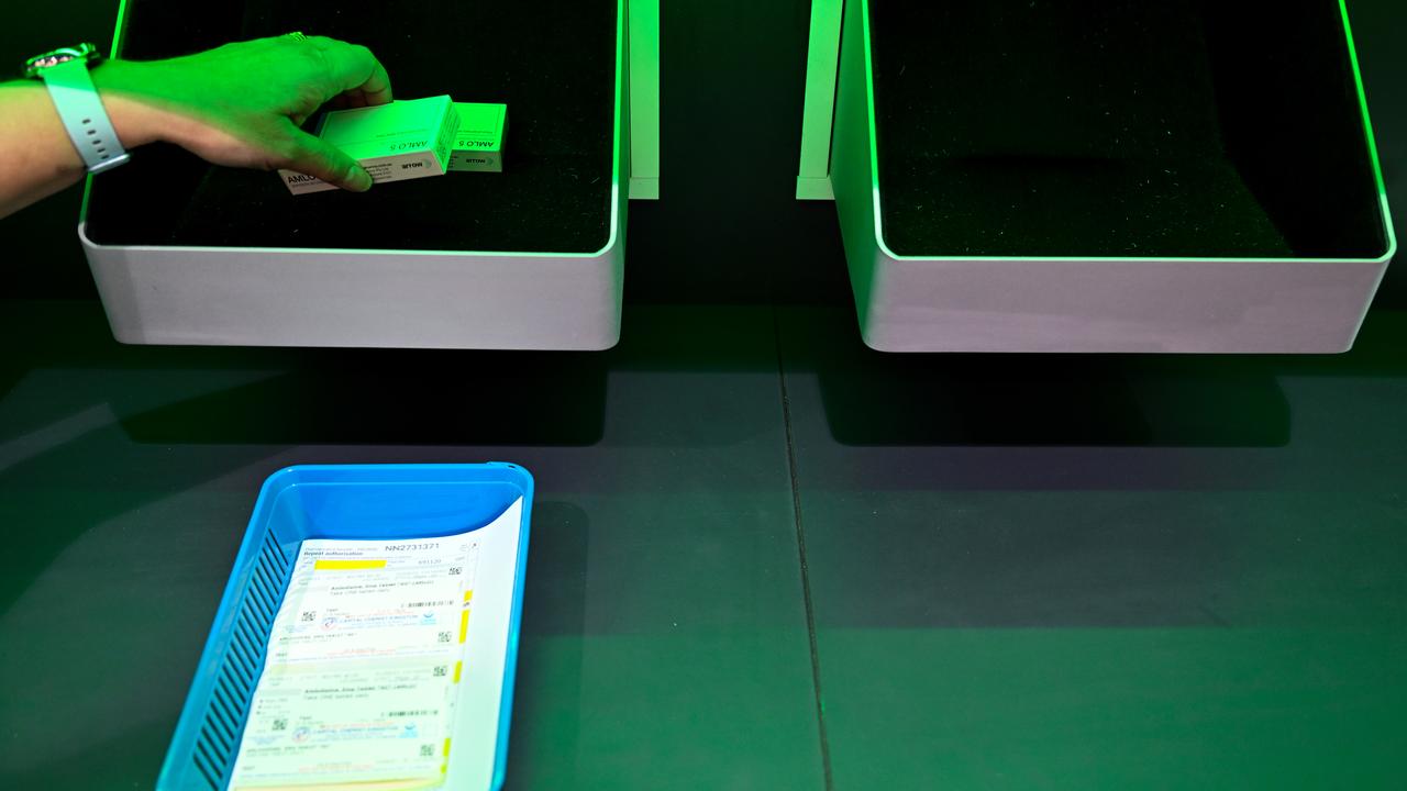 Chemist dispensing medication