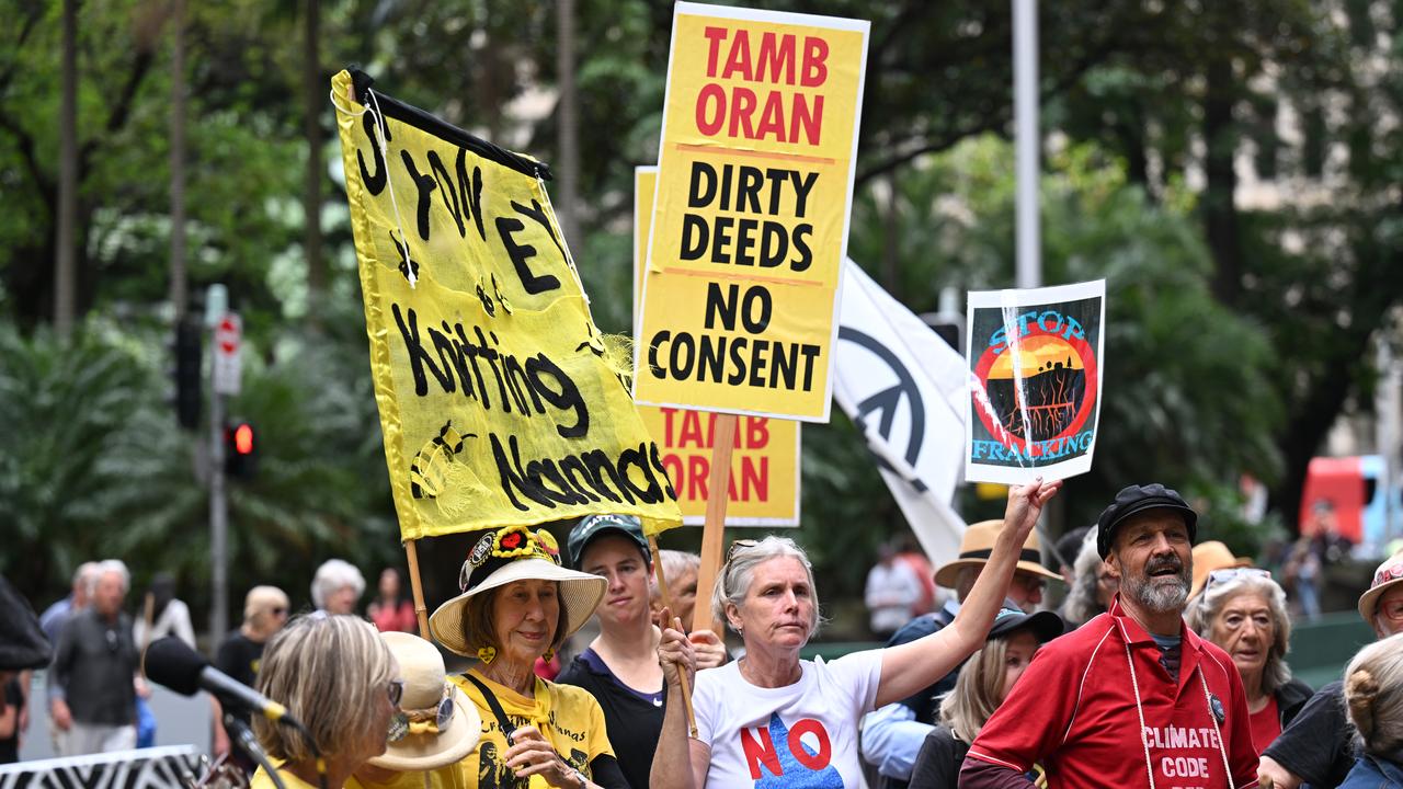 Protest outside Tamboran Resources' annual meeting