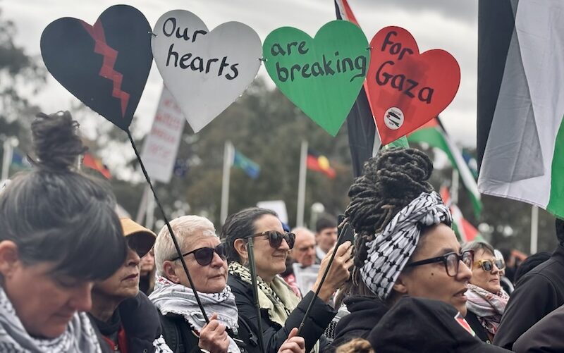 Palestine protests in Canberra