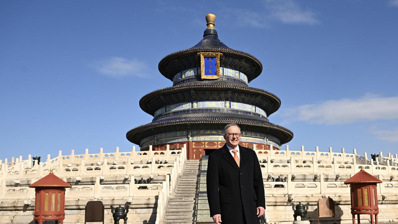 Anthony Albanese visits the Temple of Heaven in Beijing (file image)