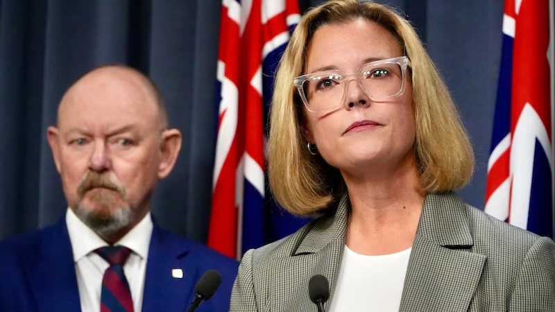 WA Local Government Minister Hannah Beasley (front) with David Caddy