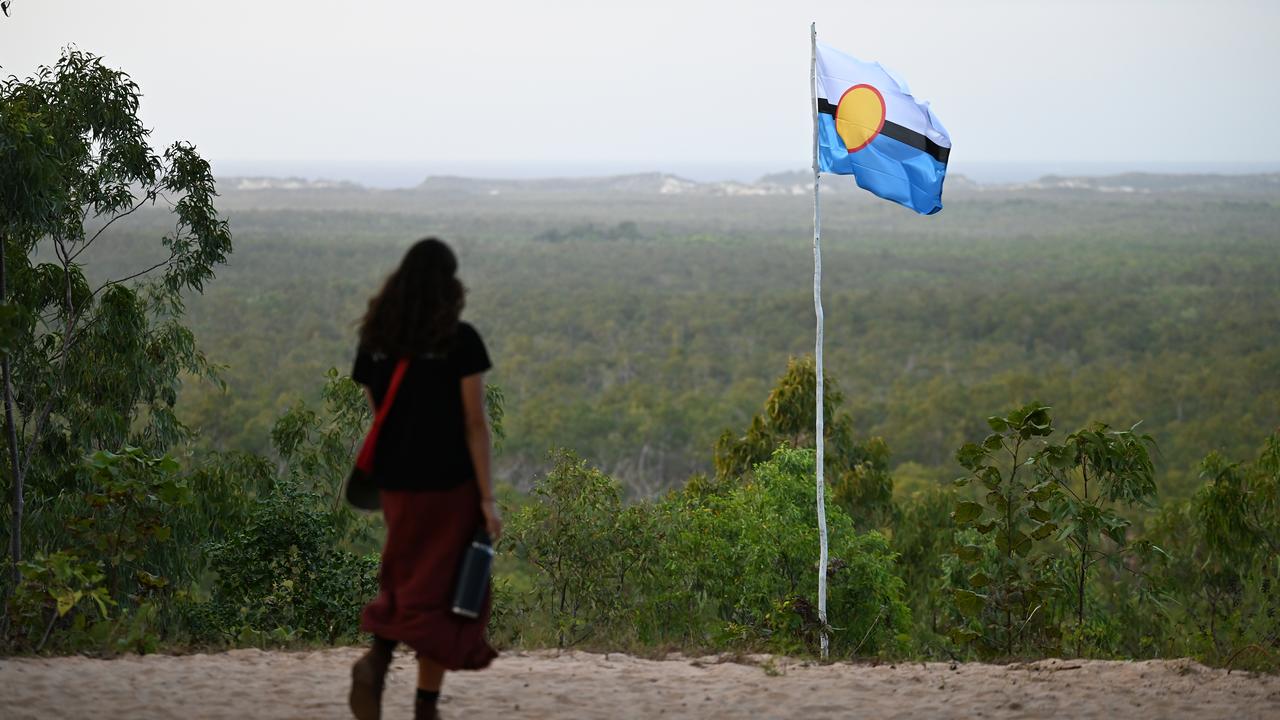 A flag flies at Garma Festival 