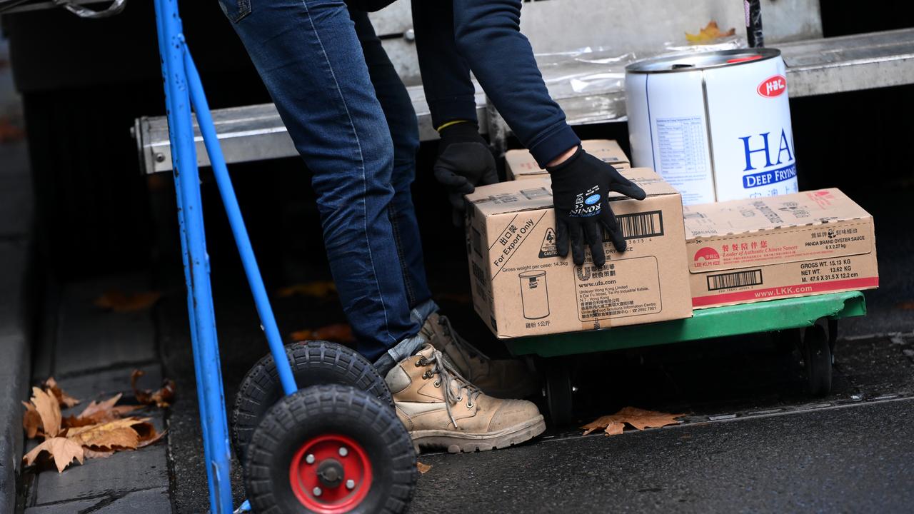 A delivery worker