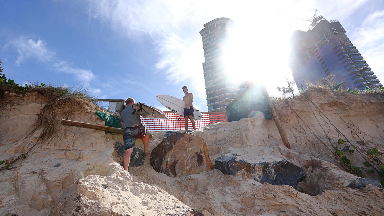 Erosion is seen after Ex Tropical Cyclone Alfred