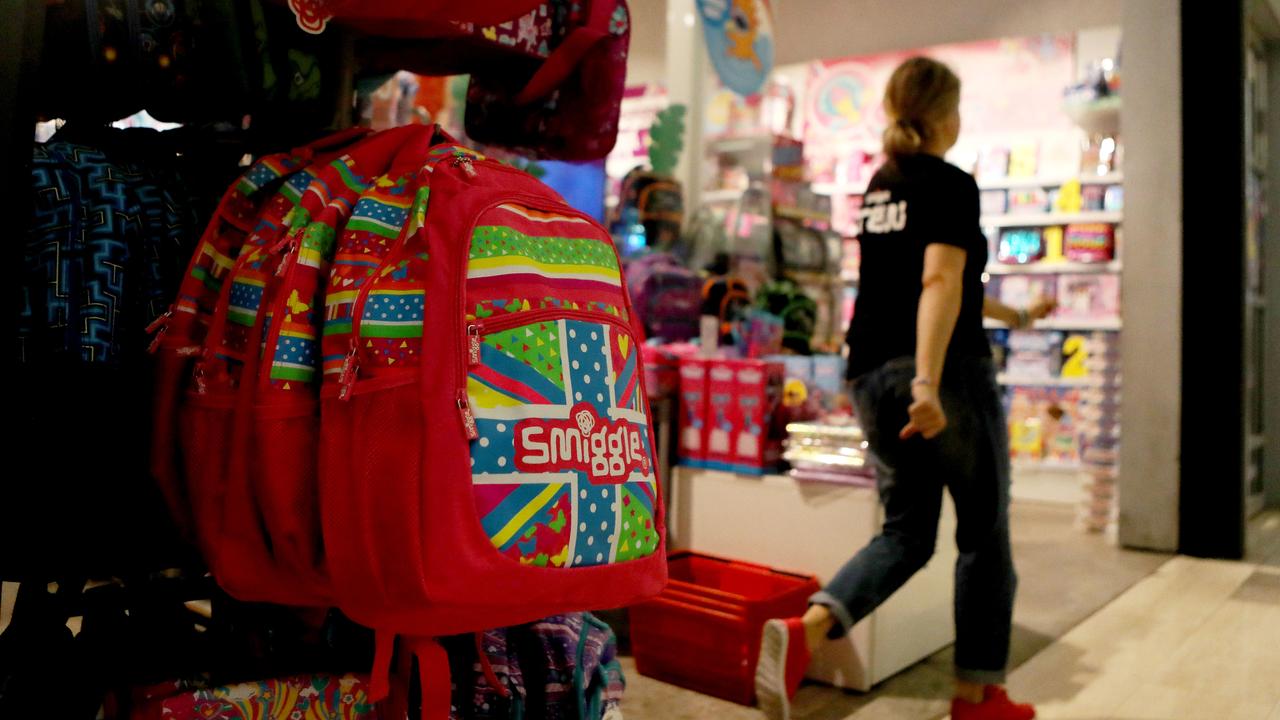 A customer leaves a Smiggle store (file image(