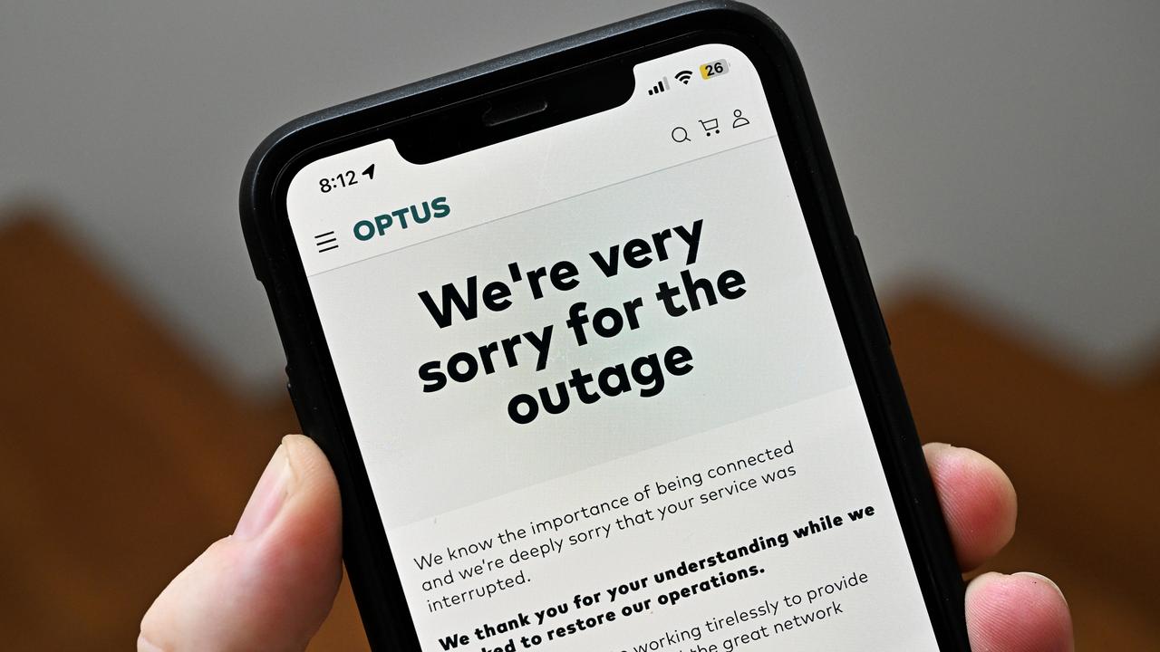 Optus app on a mobile phone