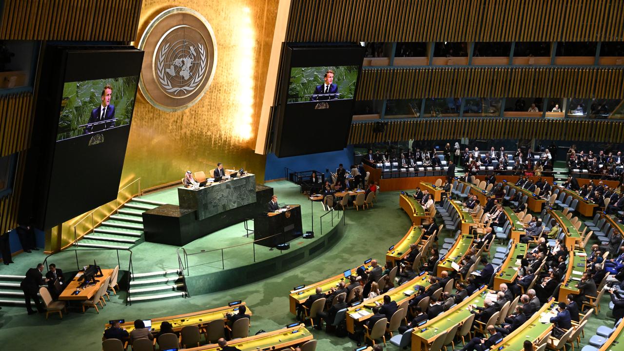 The United Nations General Assembly at UN headquarters in New York