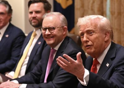 A Trump wine and dine: Albo cops more than a drive thru
