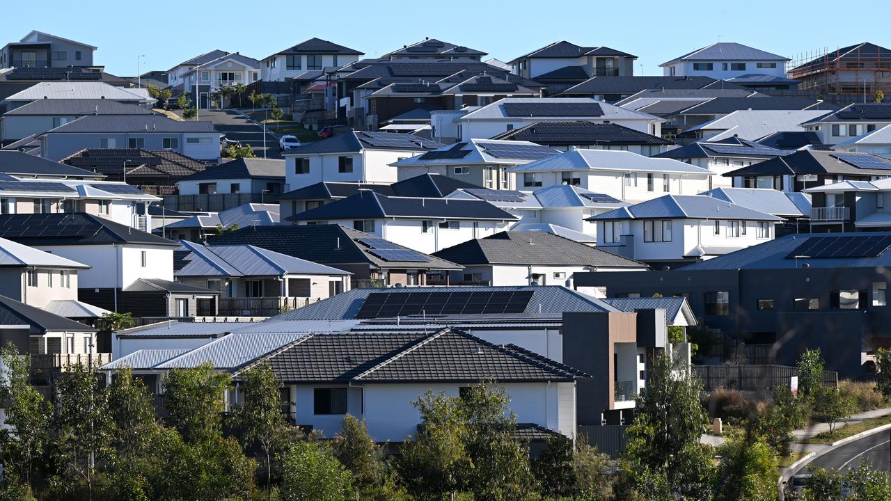 Homes in Springfield, west of Brisbane