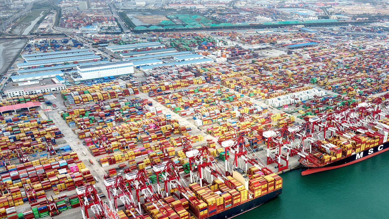 a container terminal in Qingdao