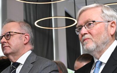 ‘Fake media’: PM brushes off latest Trump gibe at Rudd