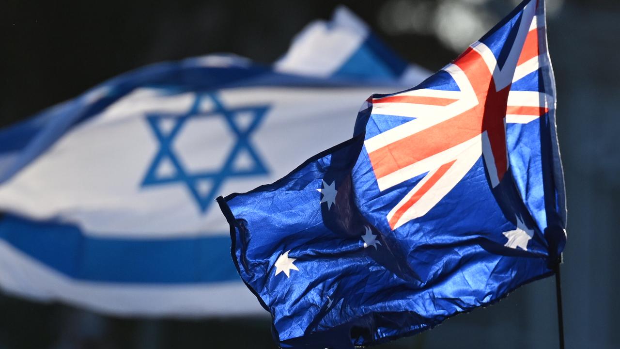 Israeli and Australian flags