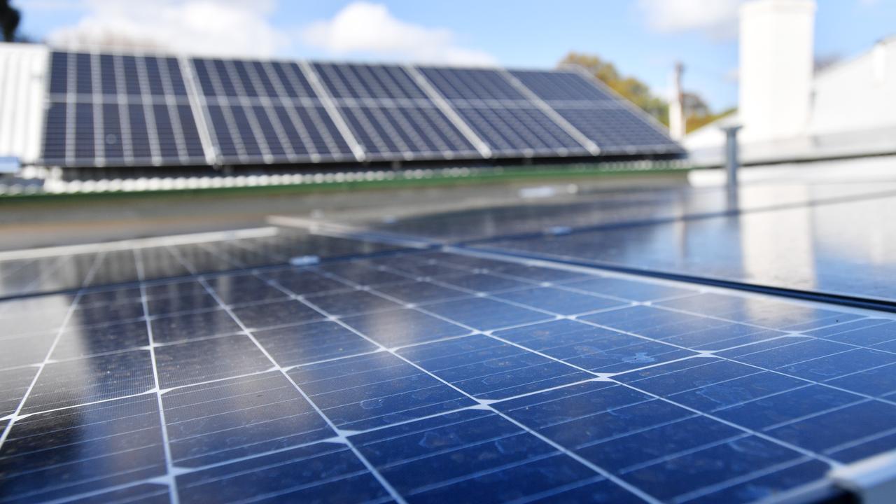 A general view of a home rooftop solar system