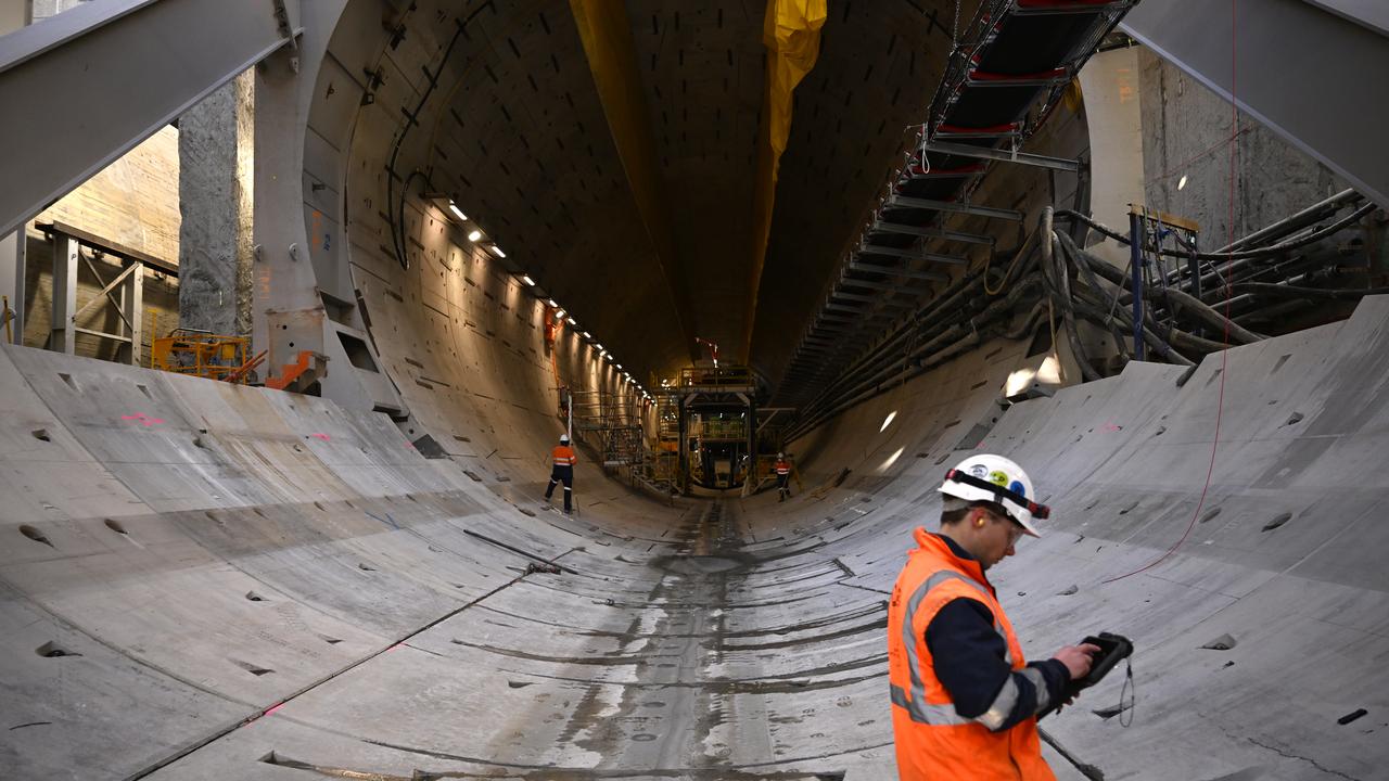 Construction work on the North East Link Project in Melbourne