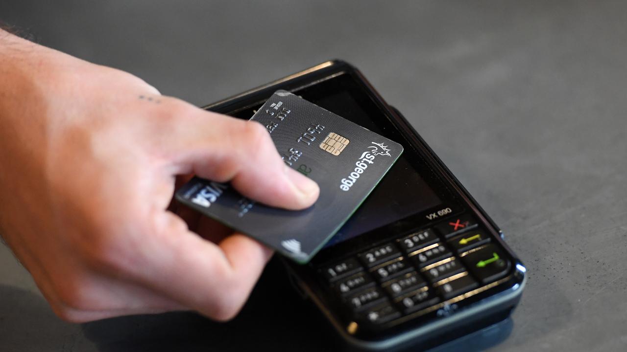 Card payment at a cafe in Brisbane