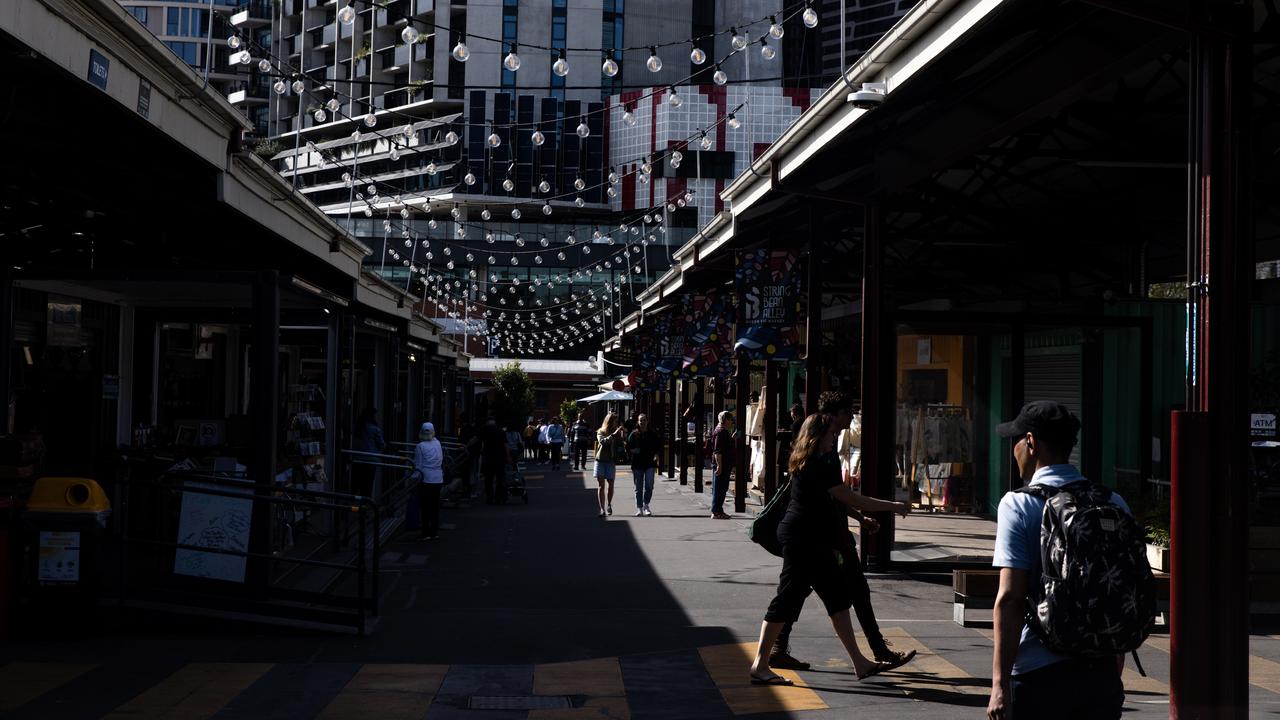 Light bowls are seen at the Queen Victoria Market in Melbourne